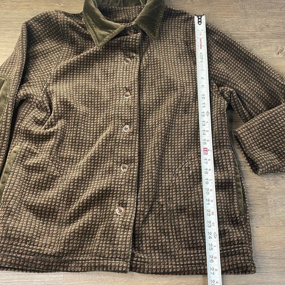 Cambridge Dry Goods Women’s Brown Black Button Up Polar Fleece, size XL - Picture 6 of 10